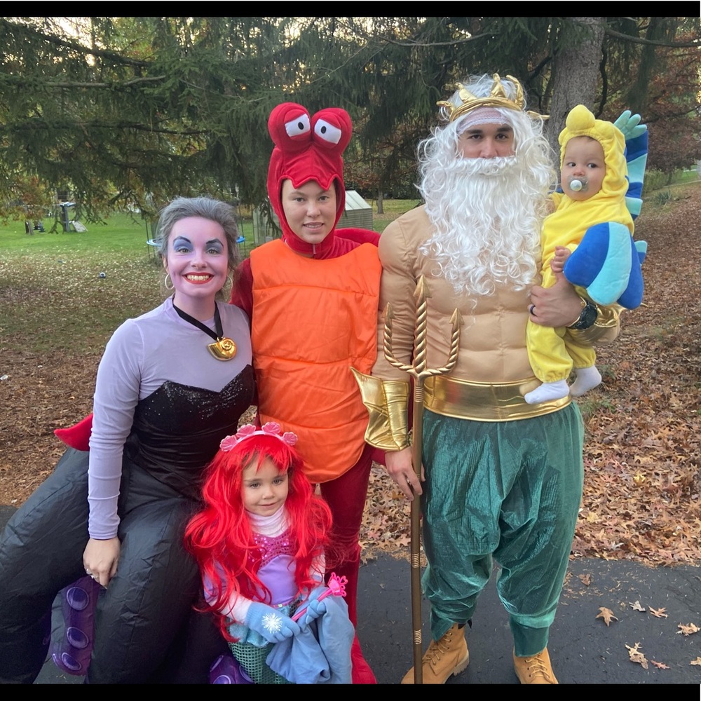 Little mermaid family costumes.